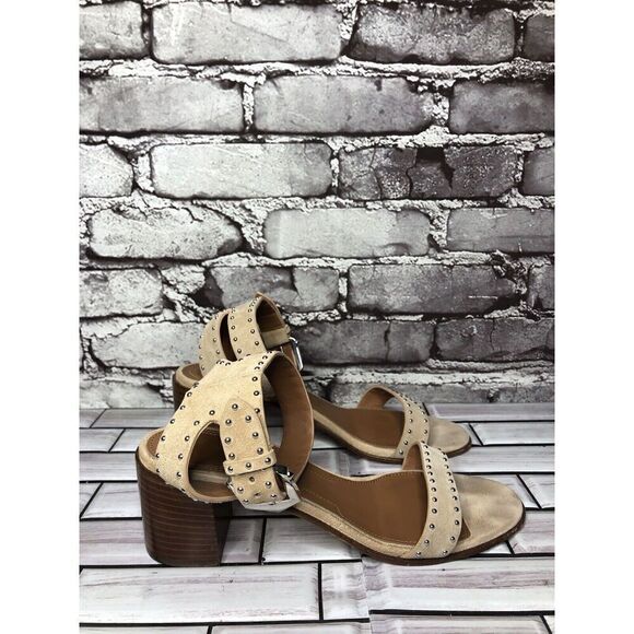 Givenchy Taupe Suede Leather Elegant Heel Studded Sandals Women sz 38EU/7.5M US - Picture 3 of 16